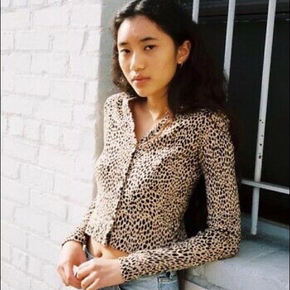 brandy melville leopard cardigan